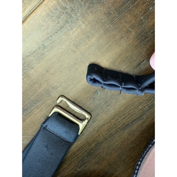 Xhilaration Bikini Top Bandeau Molded Laser Cut Swimsuit Pink Gray Geometric XS - Picture 7 of 9